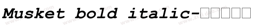 Musket bold italic字体转换